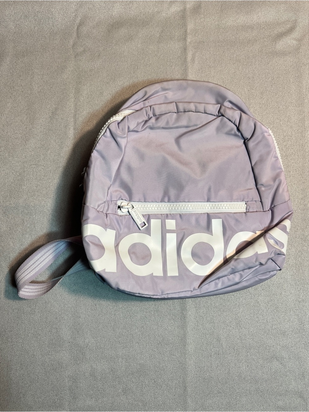 adidas Lavender Mini Backpack with White Logo